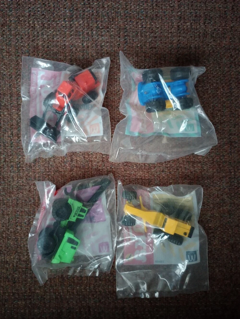 McDonald's 1994 Happy Meal Tonka Mini Vehicles - Complete Set Of 4-New
